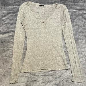 Express shimmer long sleeve top